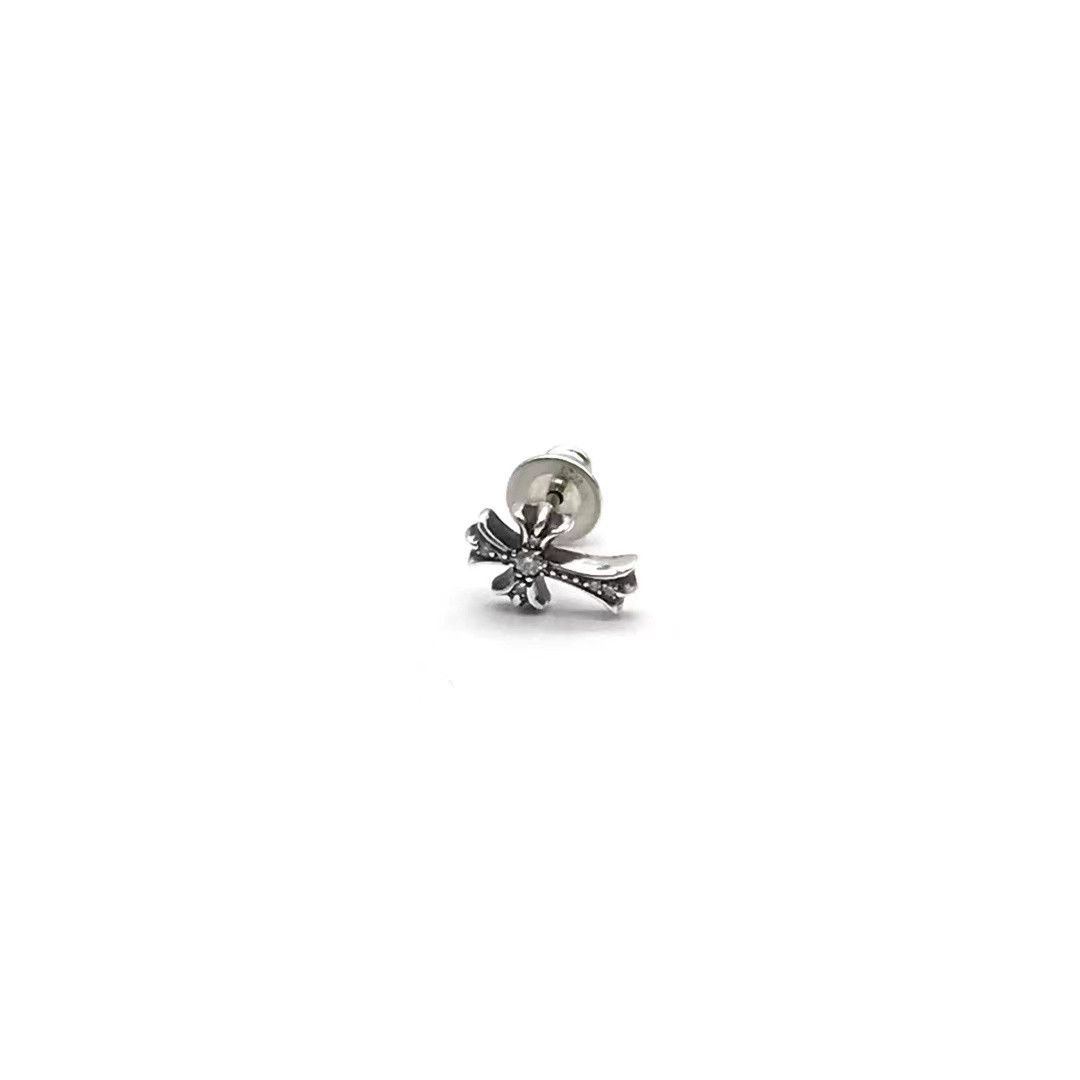 Chrome Hearts Chrome Hearts Silver Diamonds Cross Earring Ear Stud Size ONE SIZE - 4 Thumbnail