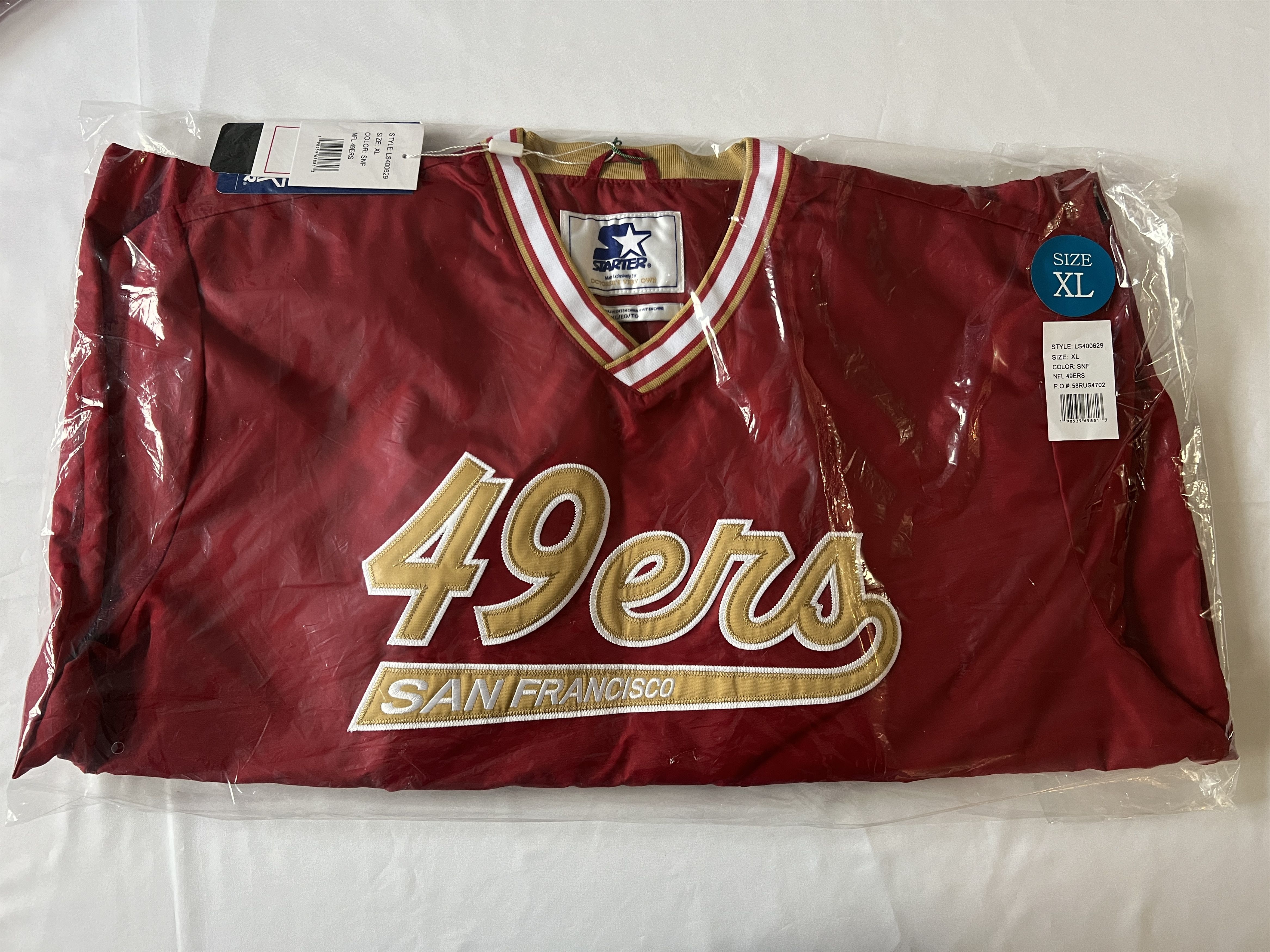 Drake OVO x NFL SAN FRANCISCO 49ER STARTER TRAINER PULLOVER JACKET Size US XL / EU 56 / 4 - 5 Thumbnail