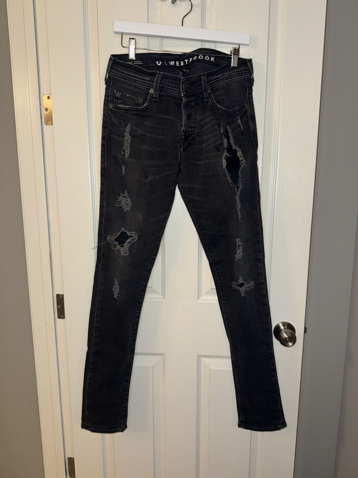 True Religion True Religion x Russell Westbrook Distressed Jeans 28x30 Size US 28 / EU 44 - 3 Thumbnail