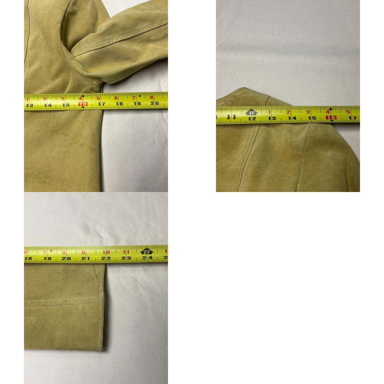 J. Jill VINTAGE J. Jill Womens XS Yellow Suede Leather Jacket Eyelet Floral Laser Cut Buttoned Short Sleeve Jacket Women XS Yellow Floral Eyelet Jacket Size XS / US 0-2 / IT 36-38 - 8 Thumbnail