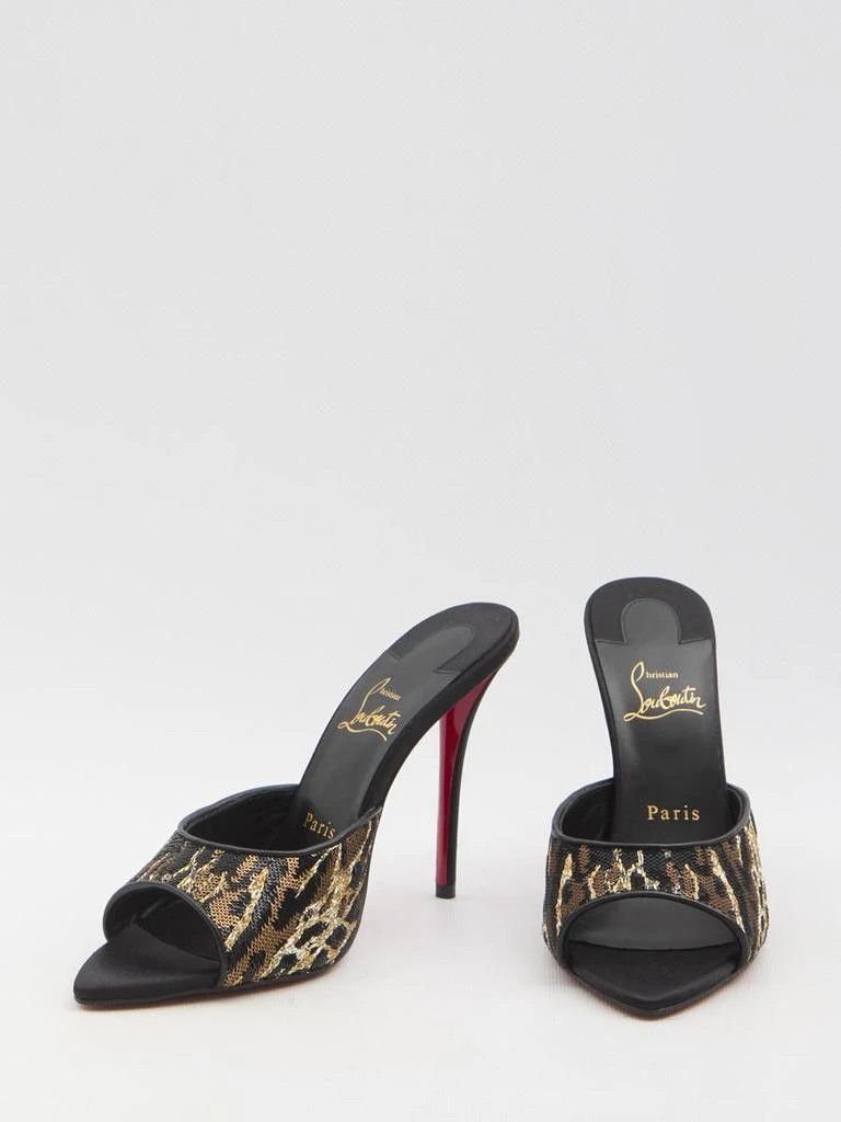Christian Louboutin oc11z0126 Miss Z Mule 100MM in Black/Brown Size US 7 / IT 37 - 3 Thumbnail