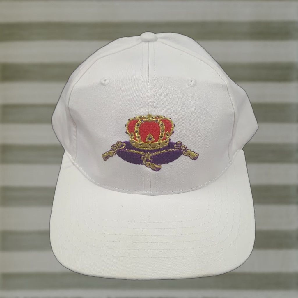 Vintage VINTAGE Crown Royal Alcohol Promo Strapback Hat White Crown Embroidered Crown Royal USA 90s Men Adjustable Knit Cap Size ONE SIZE - 1 Thumbnail