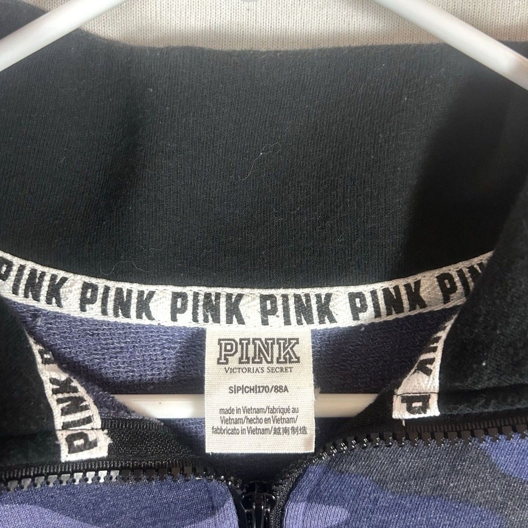 Victoria's Secret Victoria's Secret Sweatshirt Womens S Pink Camouflage 1/4 Zip Logo All Seasons Military Blue Pattern Hoodie Size S / US 4 / IT 40 - 3 Thumbnail