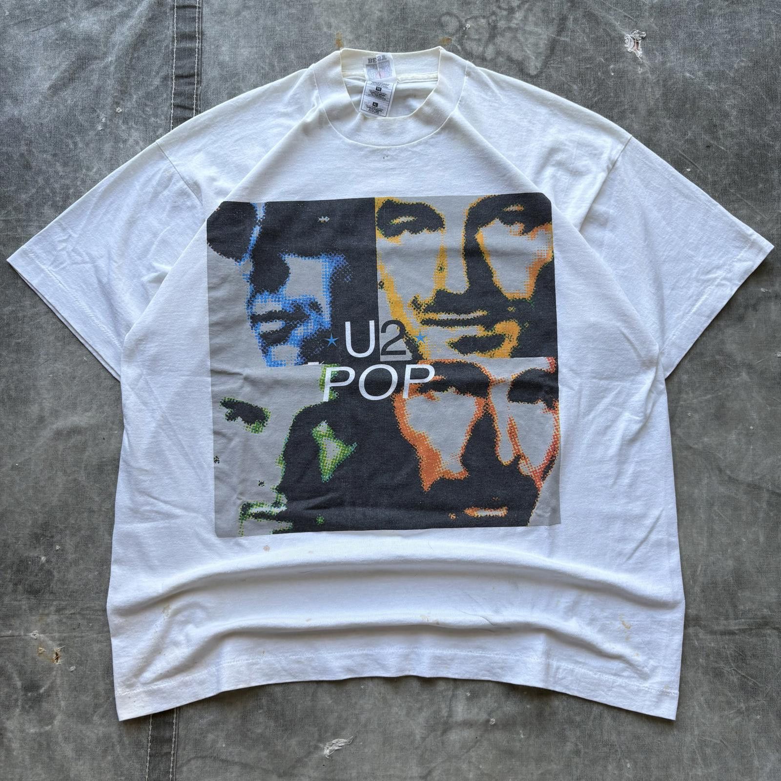 Band Tees Vintage 90s U2 Pop Mart Tour Unique Rock Band Music Shirt Size US XL / EU 56 / 4 - 1 Thumbnail