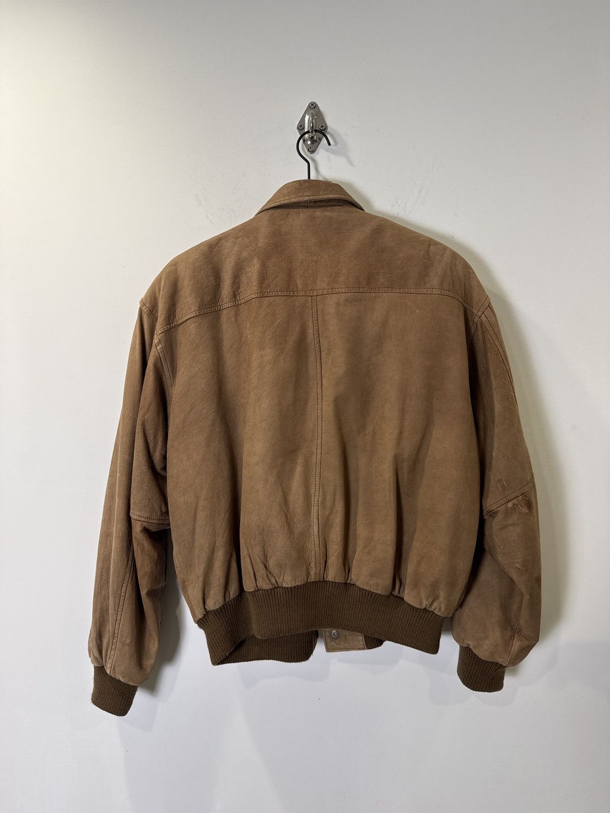 Vintage Vintage Brown Leather Bomber Jacket Size US M / EU 48-50 / 2 - 2 Thumbnail