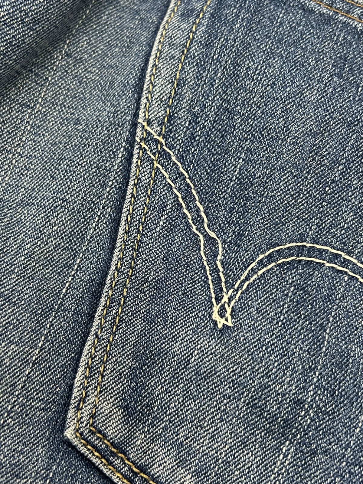Edwin Edwin 505z Selvedge Buckle Back Baggy Denim Orange Tab Size US 35 - 18 Thumbnail