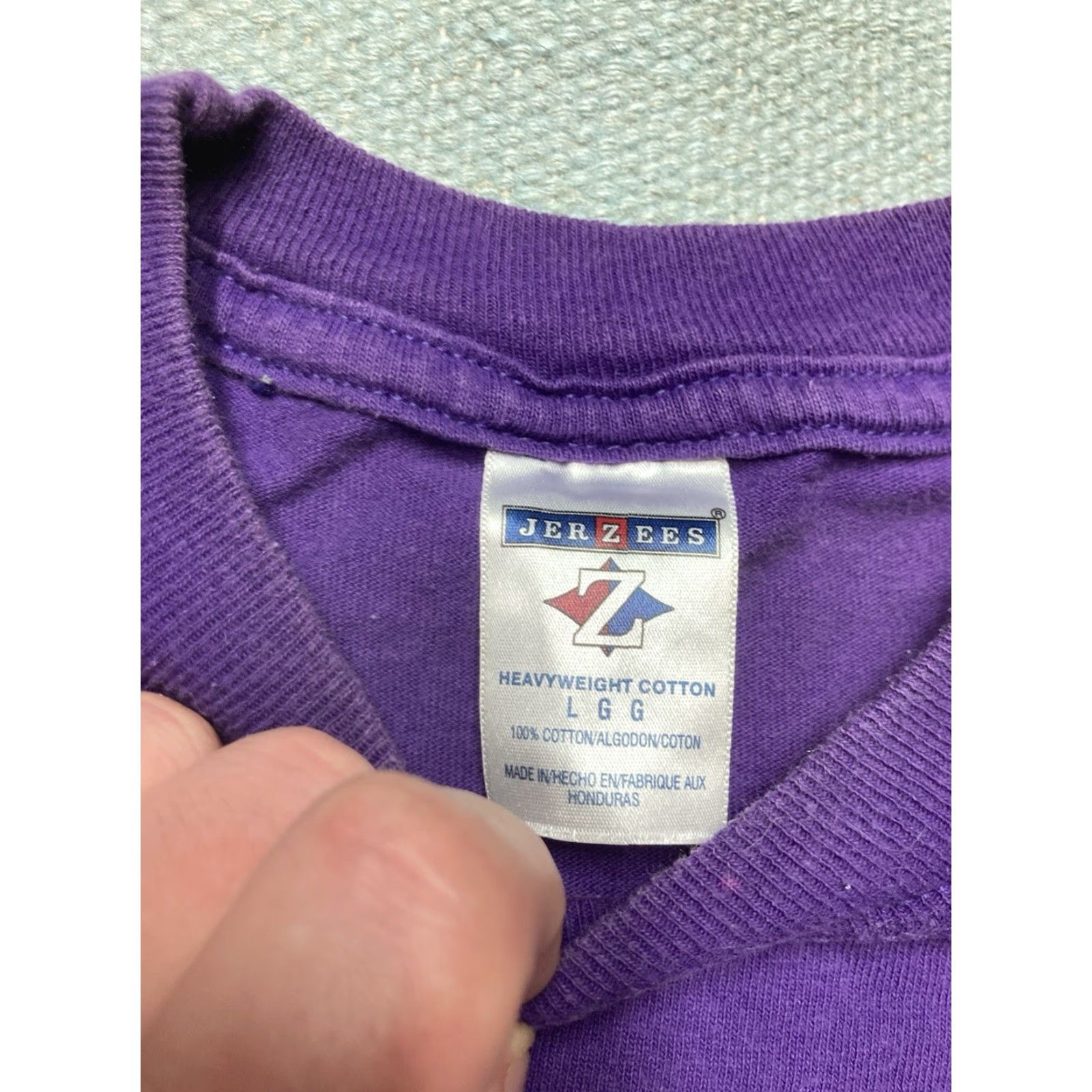 Jerzees VINTAGE Jerzees T-Shirt Walmart we are a team smiley face Warren Michigan Large Purple Men Shirt Mens L Size US L / EU 52-54 / 3 - 5 Thumbnail