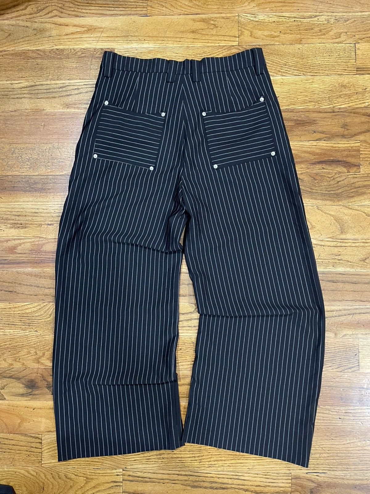 Other Nonfoya Pinstriped Pleated Pants Size US 34 / EU 50 - 2 Thumbnail