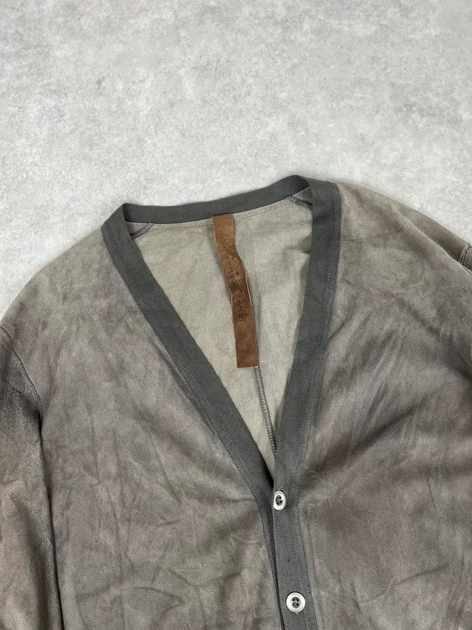 Isaac Sellam Experience Isaac Sellam Experience Taupe Suede Contrast Ribbed Trim Cardigan Size US L / EU 52-54 / 3 - 4 Thumbnail