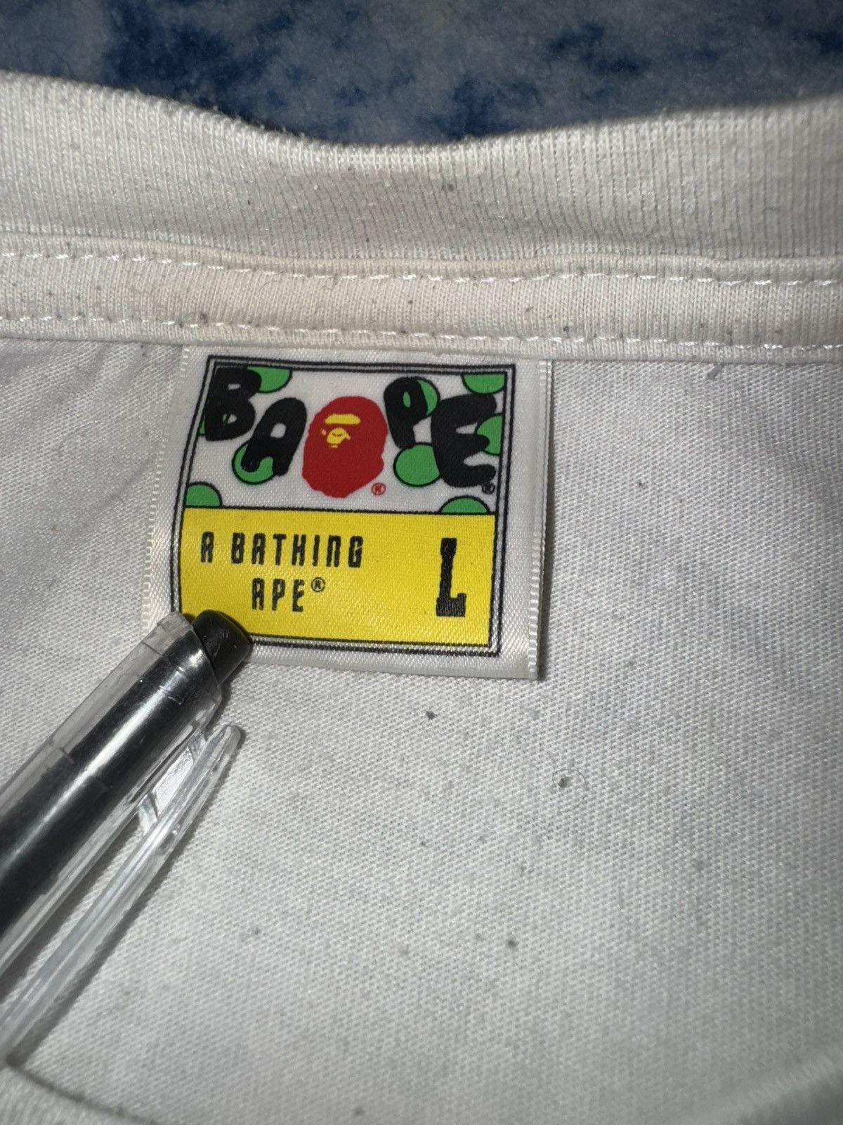 Bape Bape Sta Tee “White” Size US L / EU 52-54 / 3 - 2 Thumbnail