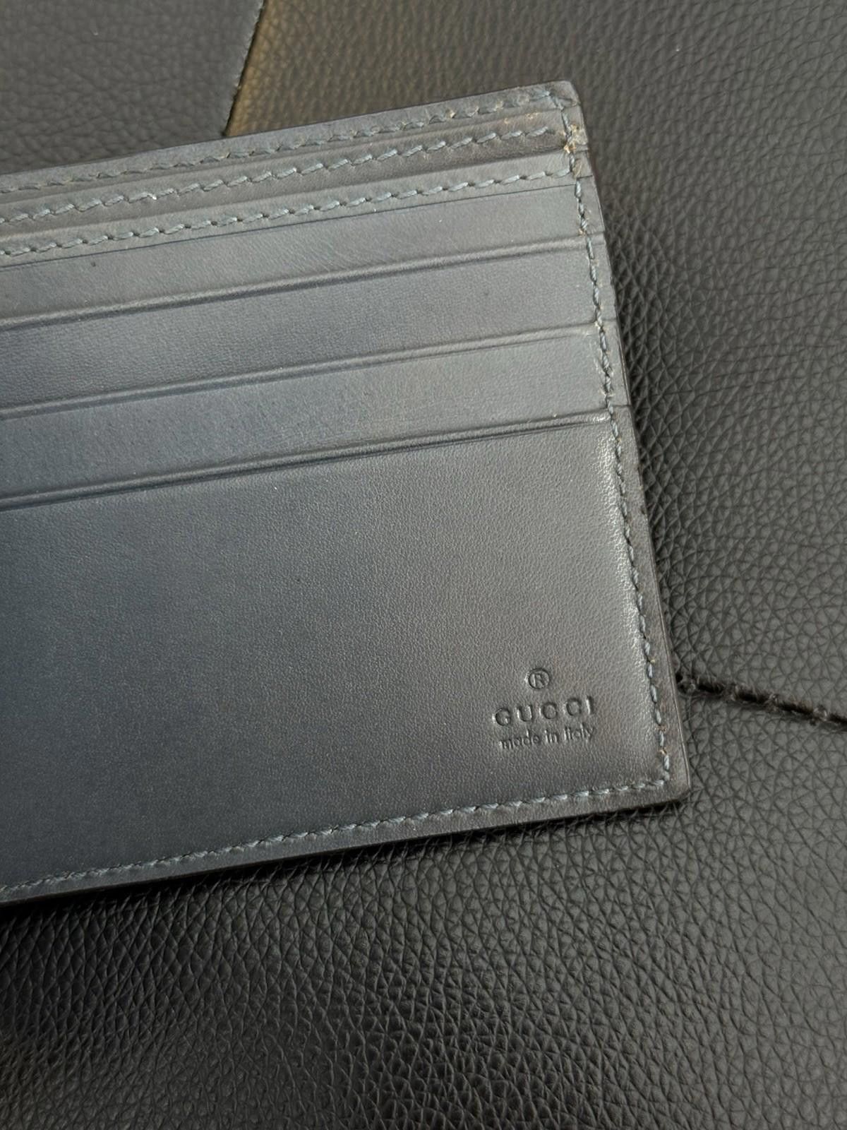 Gucci GUCCI Bifold Wallet Leather Authentic Box $595 Retail Grey Size ONE SIZE - 7 Thumbnail