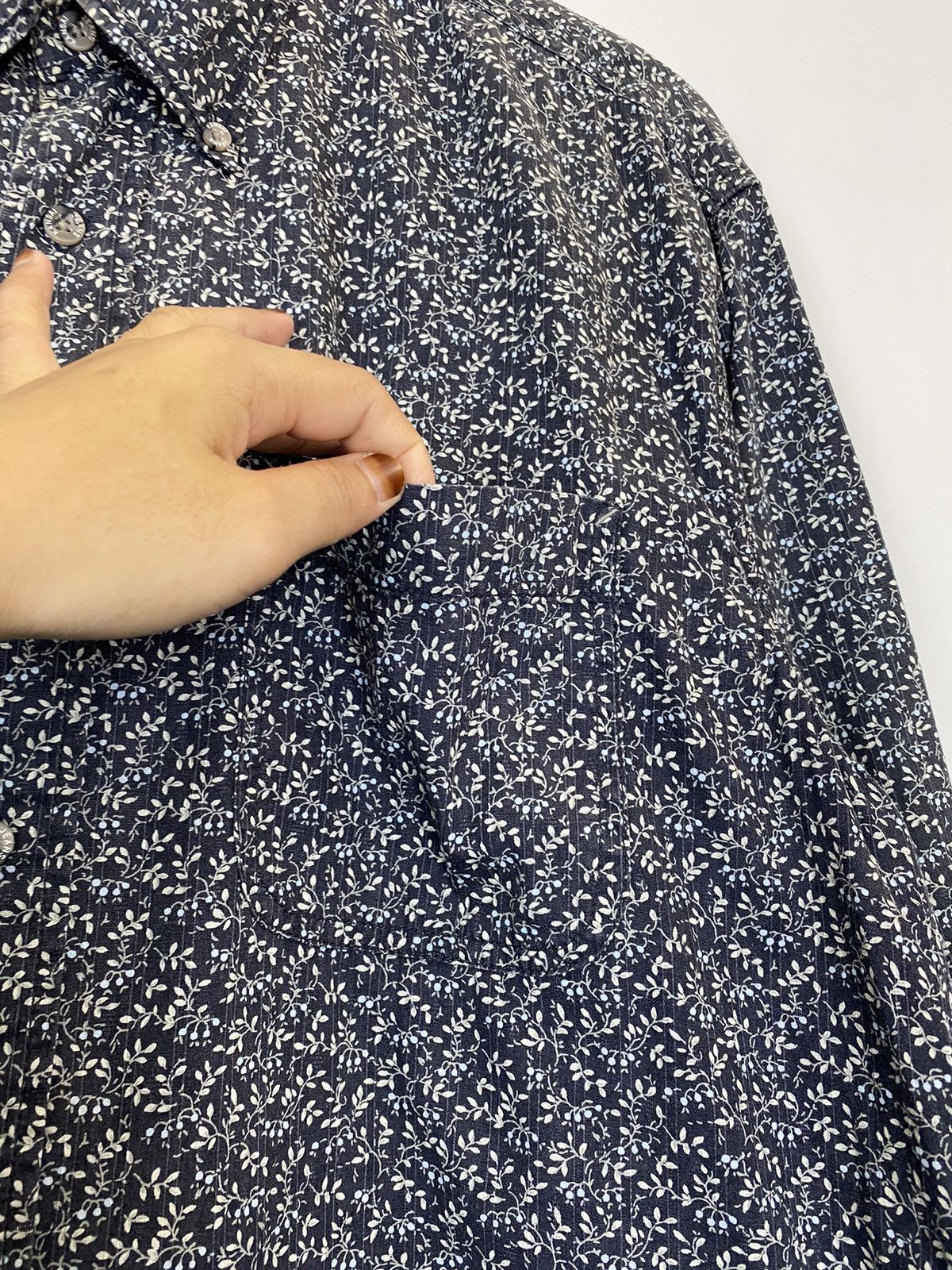 Designer × Kansai Yamamoto × Vintage Vintage Kansai Jeans Floral Button Shirt Size US L / EU 52-54 / 3 - 6 Thumbnail