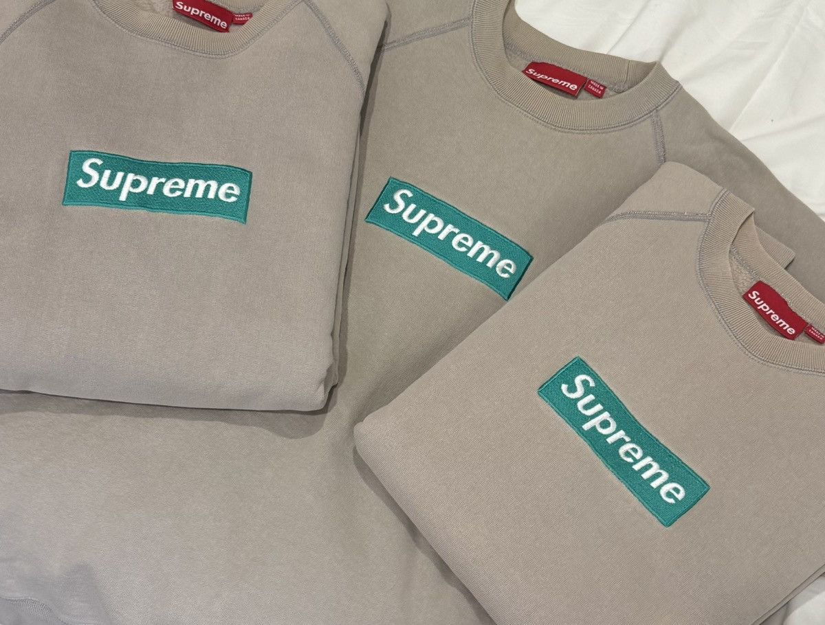 Supreme Supreme Oatmeal Box Logo Crewneck 2006 Size US L / EU 52-54 / 3 - 7 Thumbnail