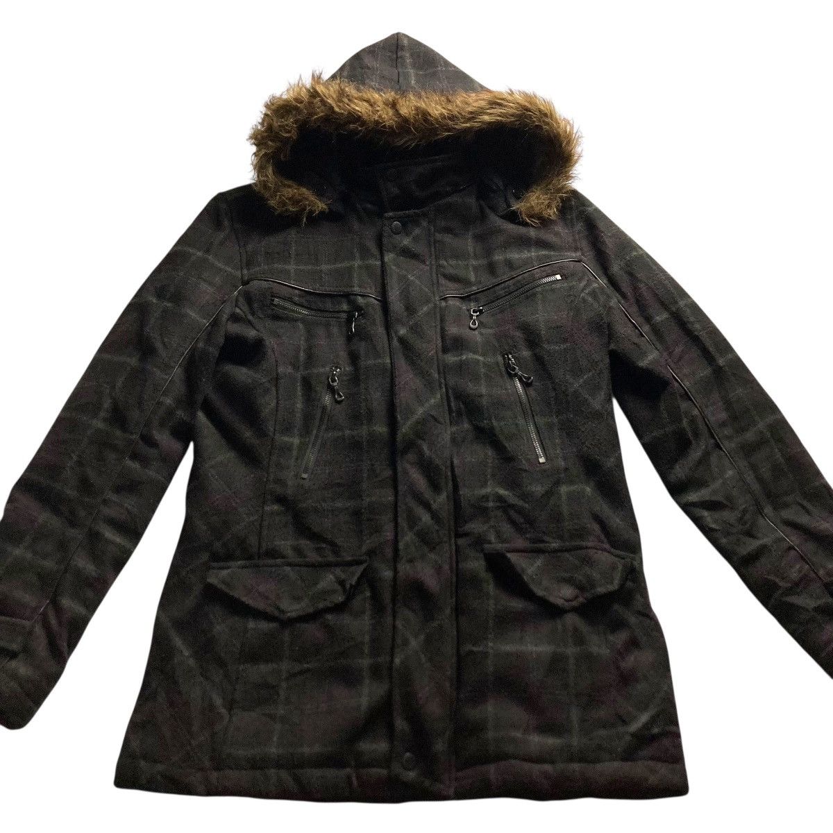 If Six Was Nine 🇯🇵 IN THE ATTIC HOMME CHECKERED FUR HOODIE JACKET Size US XL / EU 56 / 4 - 5 Thumbnail
