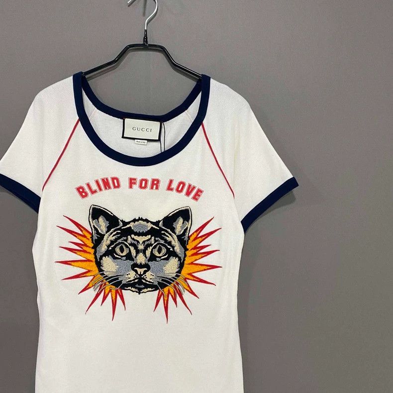 Gucci Gucci Kitten embroidered short sleeves Size S / US 4 / IT 40 - 2 Thumbnail