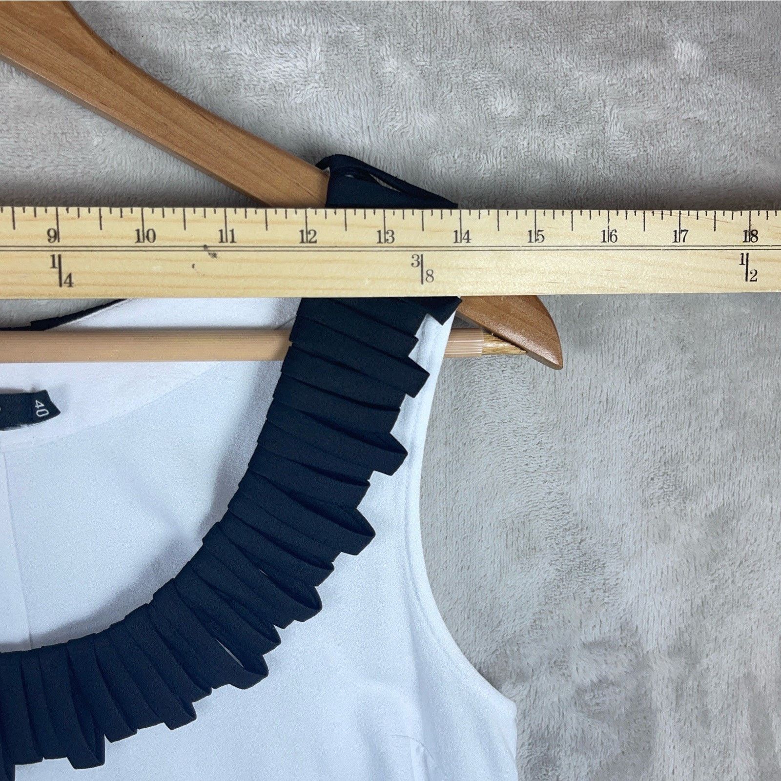 Other Reinaldo Lourenço Fringe Neckline Sleeveless Blouse Medium Size M / US 6-8 / IT 42-44 - 10 Thumbnail