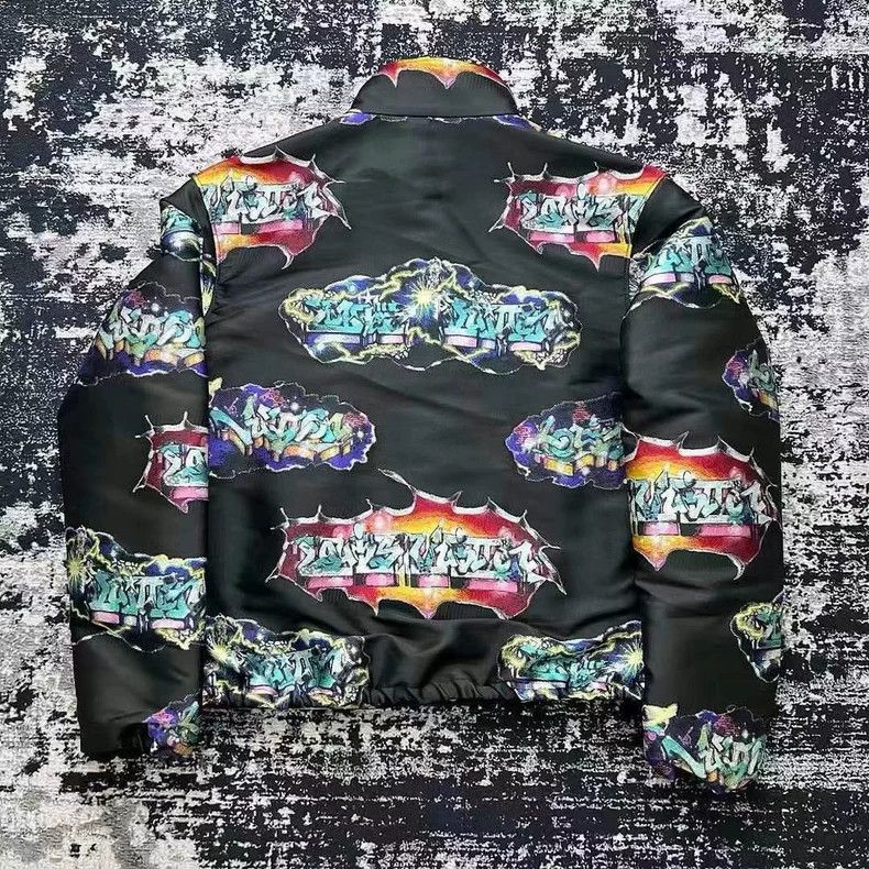 Louis Vuitton Louis Vuitton Black graffiti cartoon embroidered jacket 25 Size US M / EU 48-50 / 2 - 2 Thumbnail
