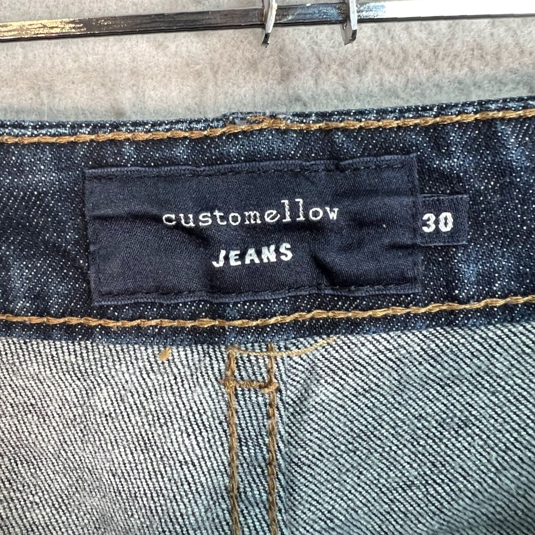 Vintage VINTAGE Customellow Jeans Denim Tapered Fit Adult Mens Size 30 Dark Wash Blue Cotton Blend 25in Inseam Mens Jeans Size US 30 / EU 46 - 3 Thumbnail