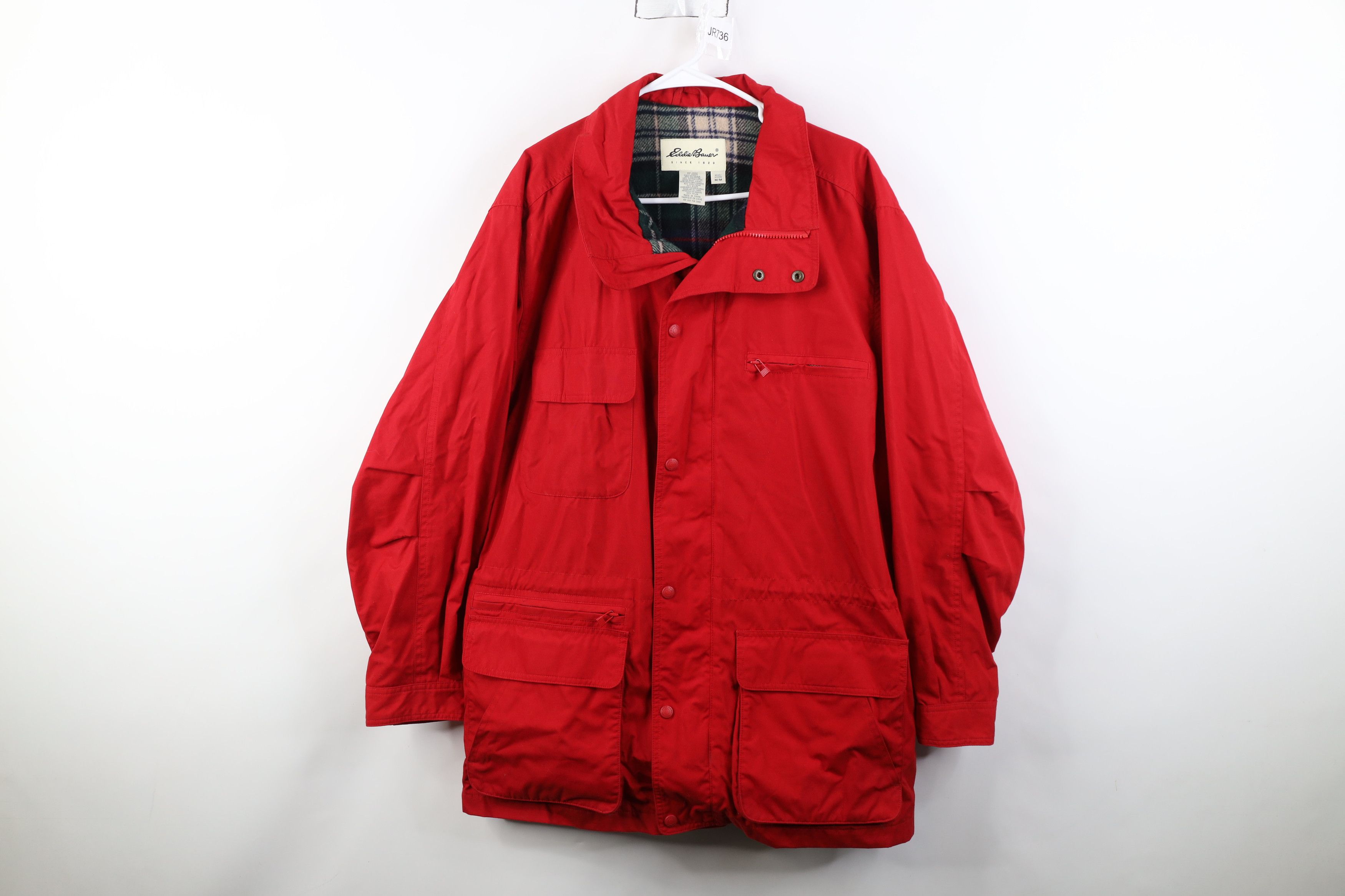 Eddie Bauer Vintage 90s Eddie Bauer Lined Full Zip Chore Barn Jacket Red Size US M / EU 48-50 / 2 - 1 Thumbnail