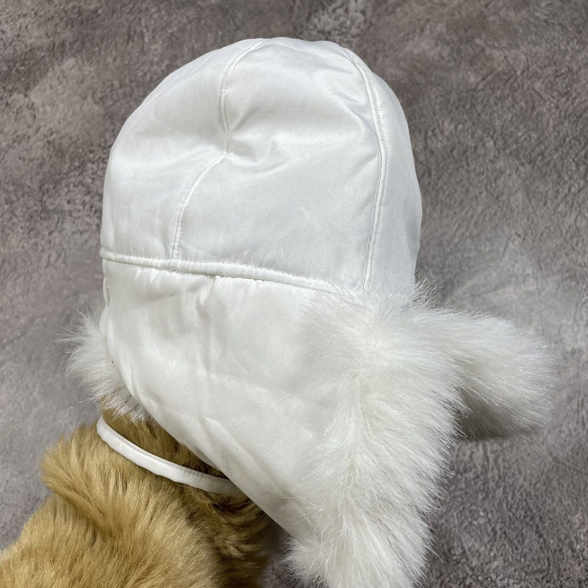 Vintage Vintage 90s Mohair Fuzzy Beanie White Punk Grunge Faded OS Size ONE SIZE - 4 Thumbnail