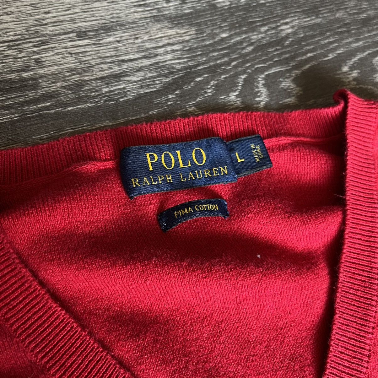 Polo Ralph Lauren Vintage Polo Ralph Lauren Basic Pima Cotton Sweater Vest Size US L / EU 52-54 / 3 - 4 Thumbnail