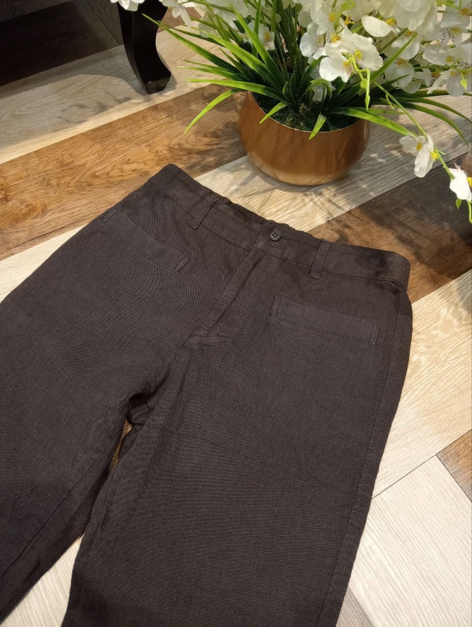 Issey Miyake ISSEY MIYAKE PLANTATION COTTON PANTS - SIZE S BROWN Size 28" / US 6 / IT 42 - 4 Thumbnail
