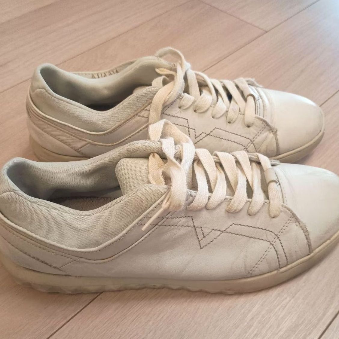 Diesel Diesel Men 10.5US White Leather Sneakers Home cleaned Vintage Luxury Casual ITA Size US 11 / EU 44 - 5 Thumbnail