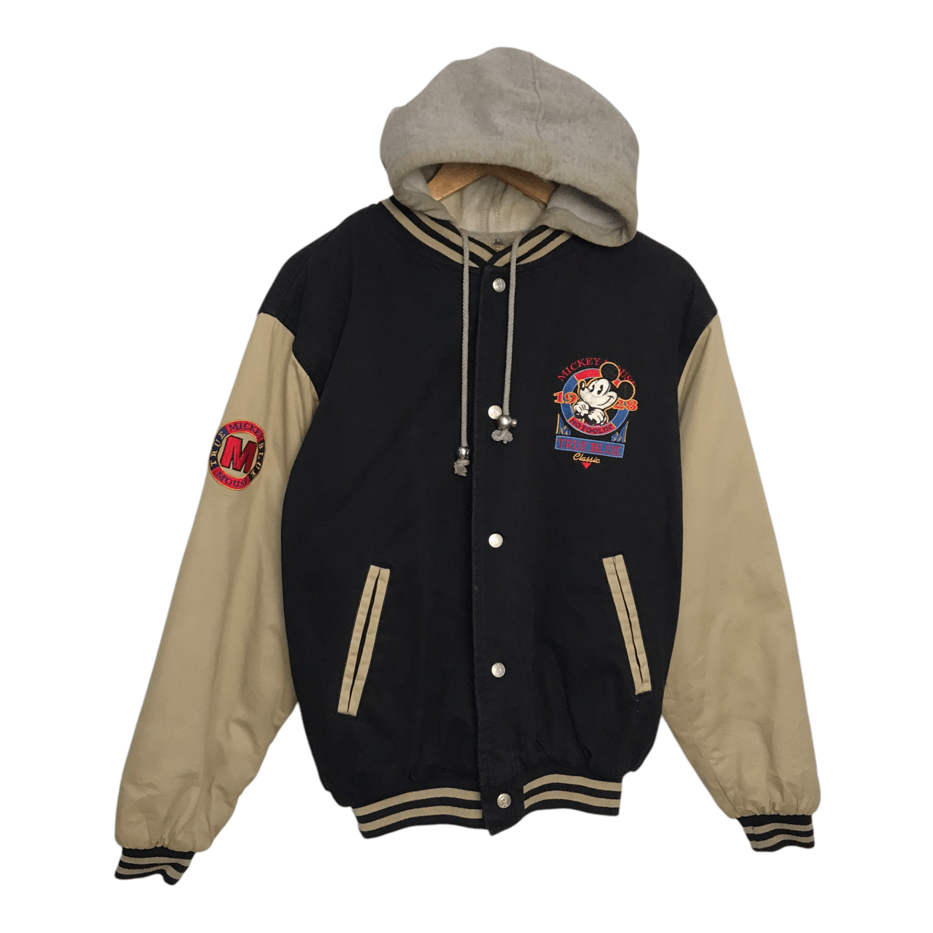 Cartoon Network × Disney × Mickey Mouse Vintage Mickey Mouse Embroidered Black Hoodie Jacket Size US M / EU 48-50 / 2 - 2 Thumbnail