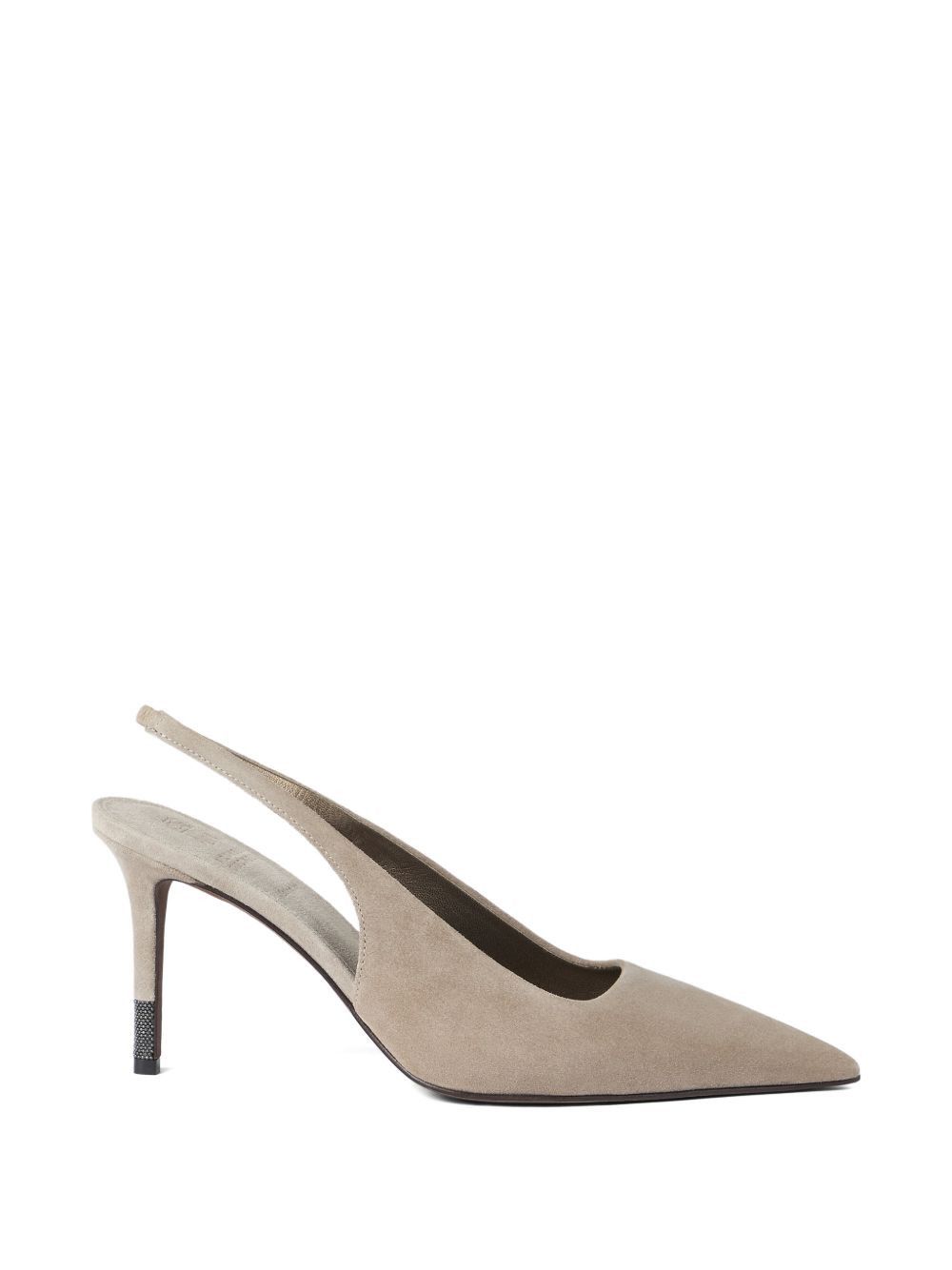 Brunello Cucinelli SUEDE LEATHER SLINGBACK PUMPS Size US 10 / IT 40 - 1 Thumbnail