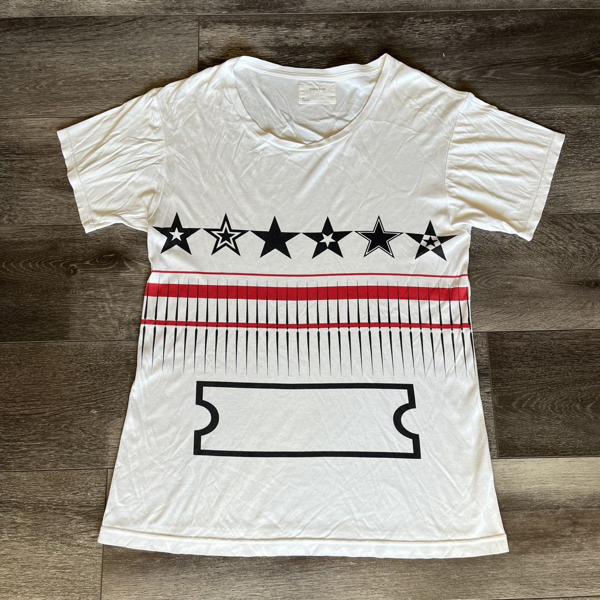 Yoshio Kubo Yoshio Kubo Star Stripe Razor Wire Japanese Graphic T Shirt Size US M / EU 48-50 / 2 - 1 Thumbnail