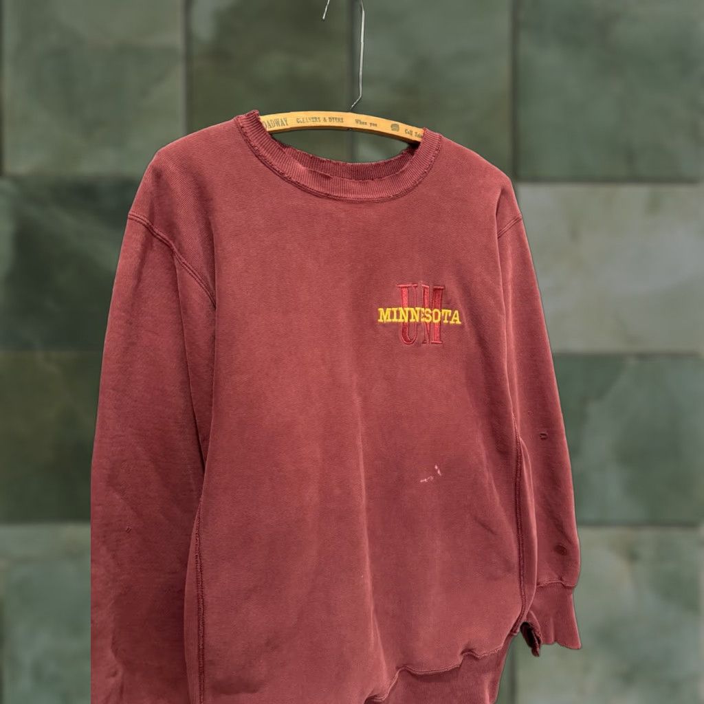 Champion VINTAGE Champion Reverse Weave Sweatshirt University Of Minnesota Red L Mens 90s Pullover Size US L / EU 52-54 / 3 - 1 Thumbnail