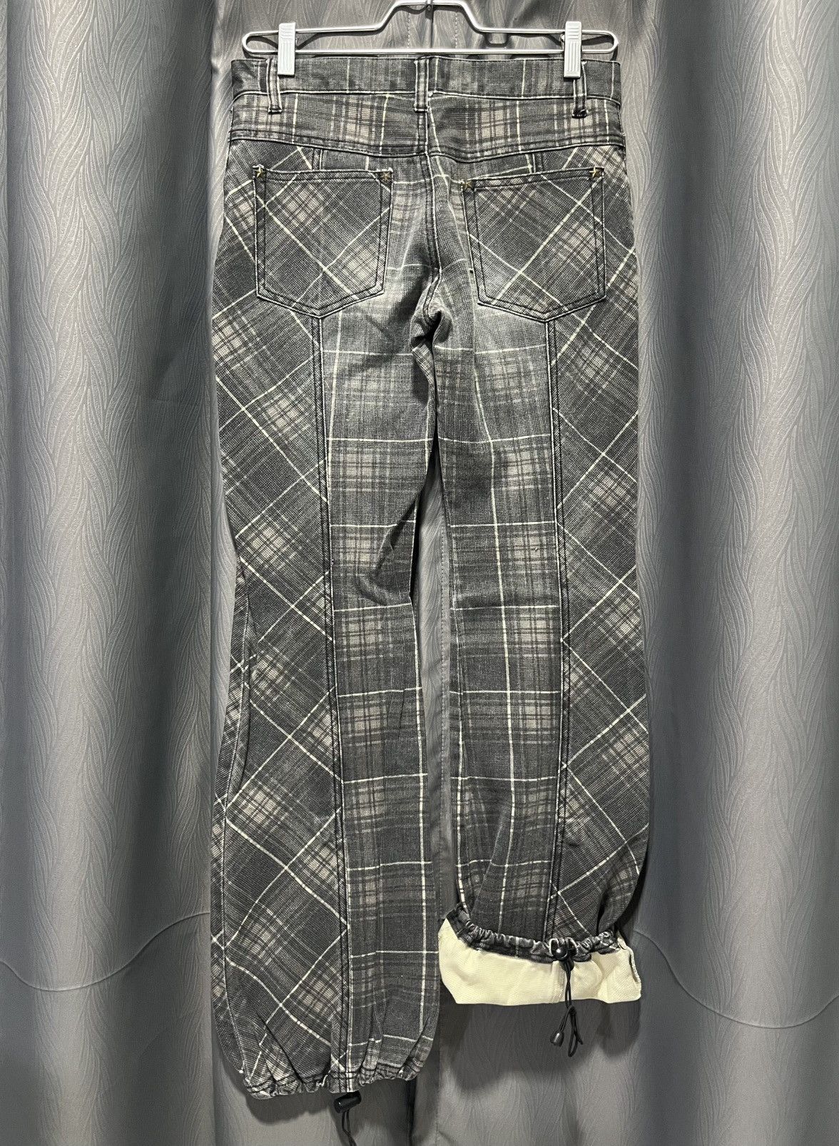 Hysteric Glamour Algonquins Gothic Punk Bondages Plaid Pants Size 29" - 2 Thumbnail