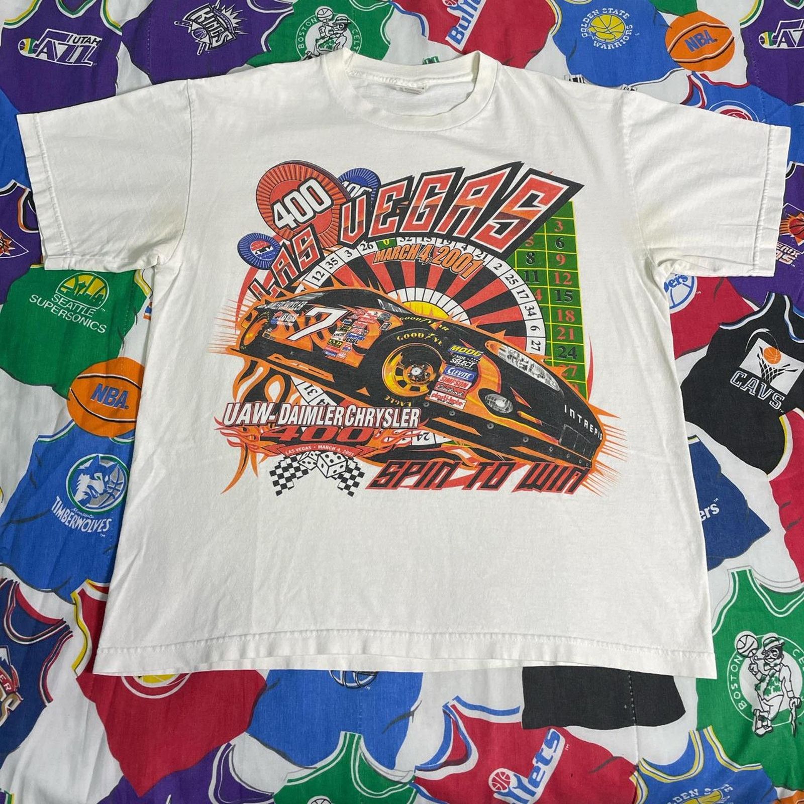 Chase Authentics × NASCAR × Vintage Vintage 2001 NASCAR Cars Direct 400 Las Vegas Speedway Tee Size US L / EU 52-54 / 3 - 1 Thumbnail