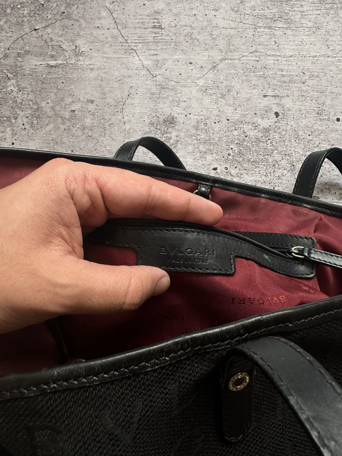 Bvlgari × Vintage Women's Bvlgari Monogram Black Handle Bag Size ONE SIZE - 13 Thumbnail