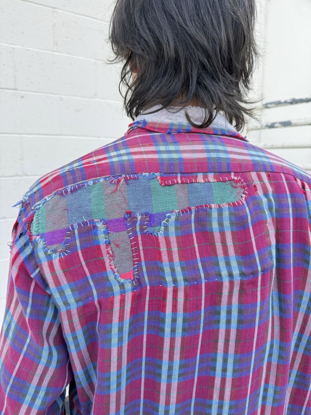 Other VTG 90’s Thrashed Patchwork Lightweight Cotton Flannel Size US L / EU 52-54 / 3 - 3 Thumbnail