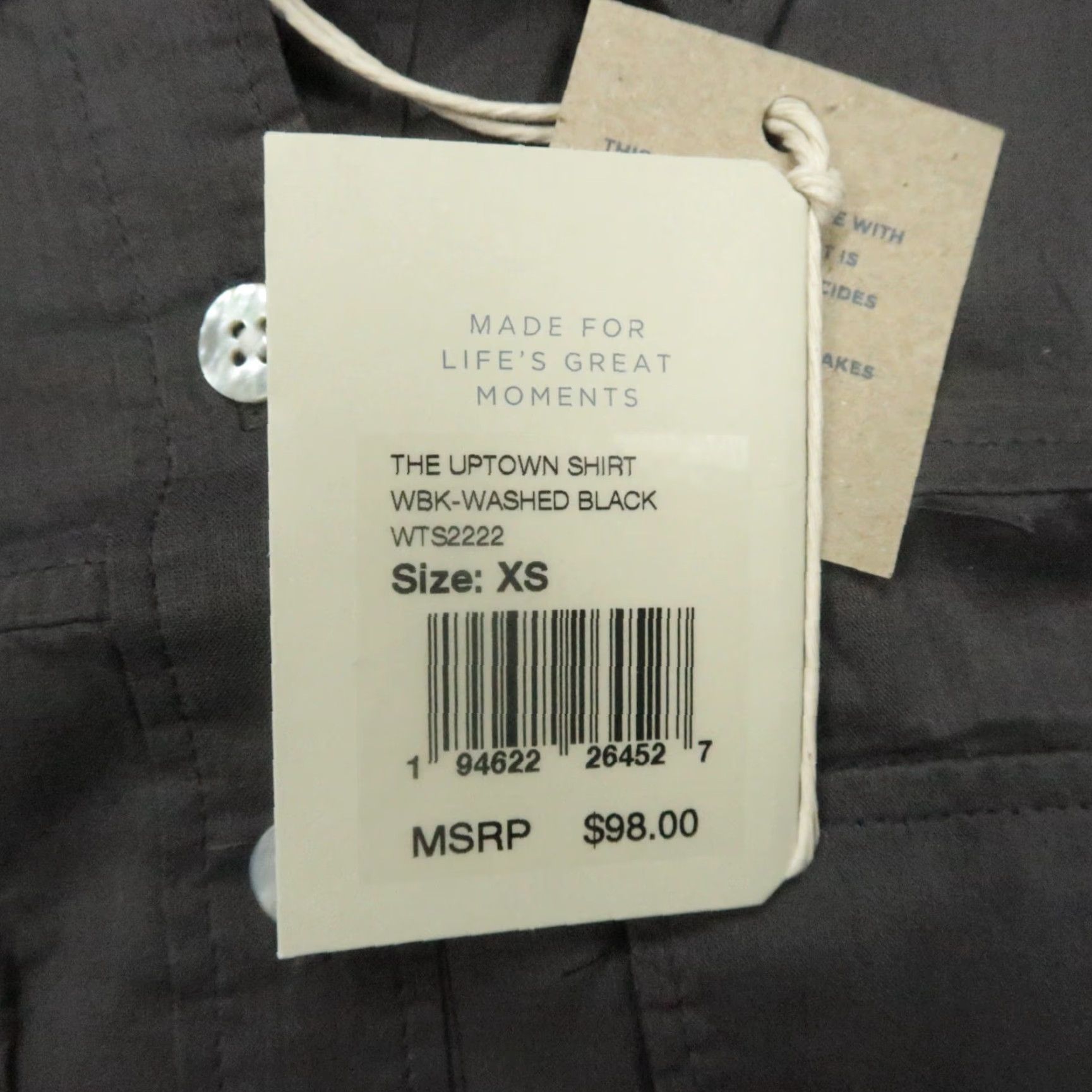 Faherty Faherty Shirt Womens XS Washed Black Button-Up Lightweight Cotton Short Sleeve Casual Travel Modern Basic Womens Clothing Size XS / US 0-2 / IT 36-38 - 4 Thumbnail