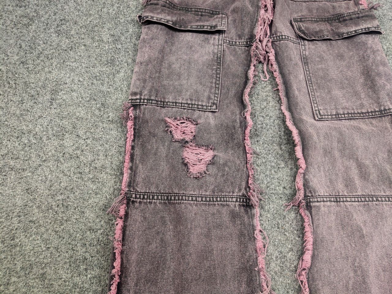 Japanese Brand Vintage Japan Denim flare frayed edge cargo jeans Y2K Style Size US 29 - 9 Thumbnail