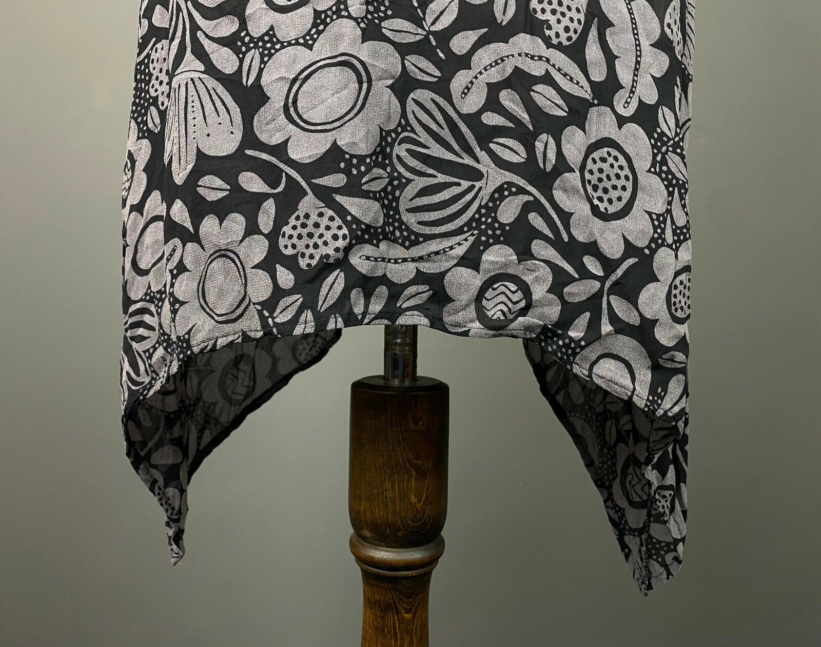 Designer Gudrun Sjöden Gray Floral Asymmetric Tunic Dress Size S Size S / US 4 / IT 40 - 8 Thumbnail