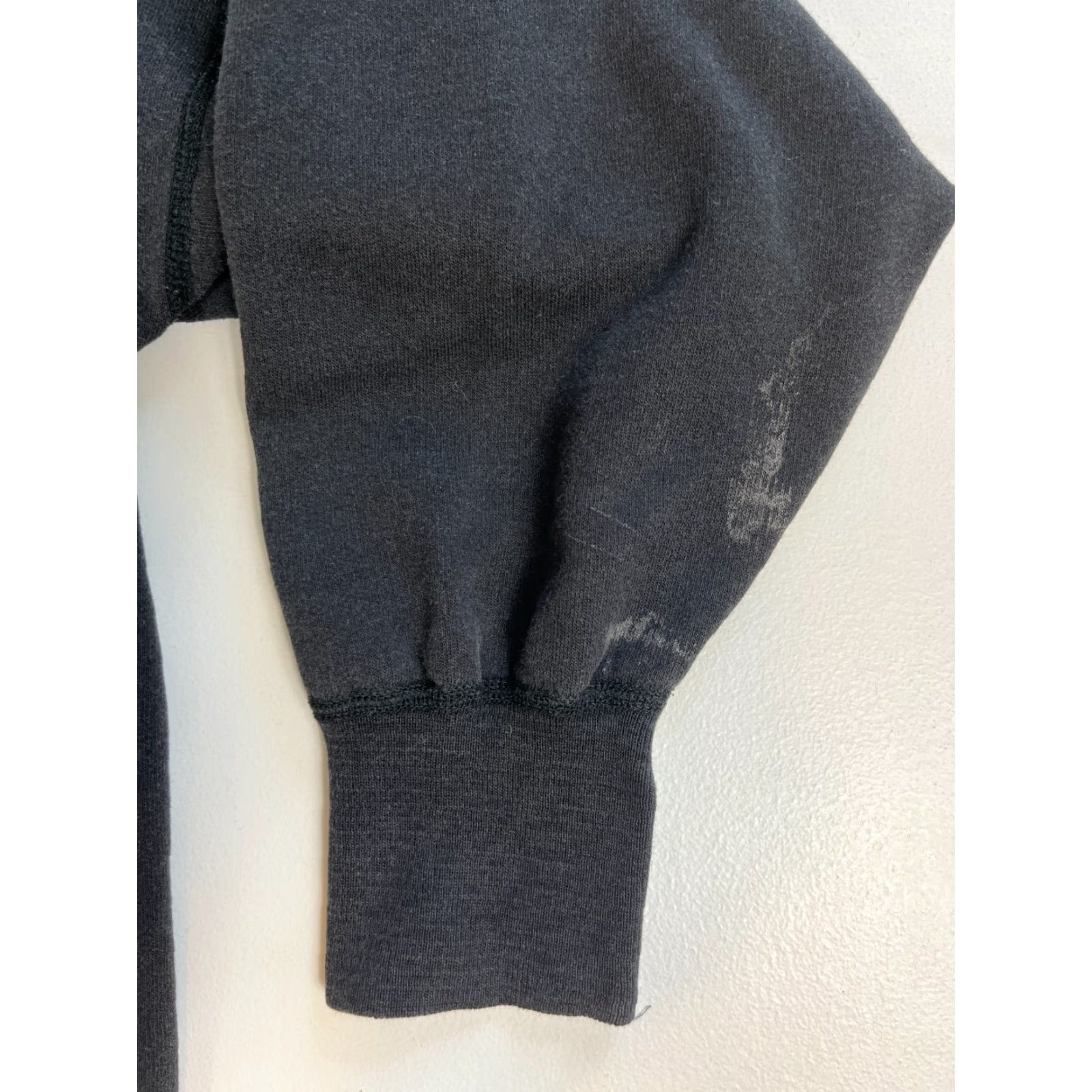 Vintage VINTAGE West Memory Men's Crewneck Sweatshirt Solid Black XL 90s Boy Club Med Made in France Size US XL / EU 56 / 4 - 5 Thumbnail