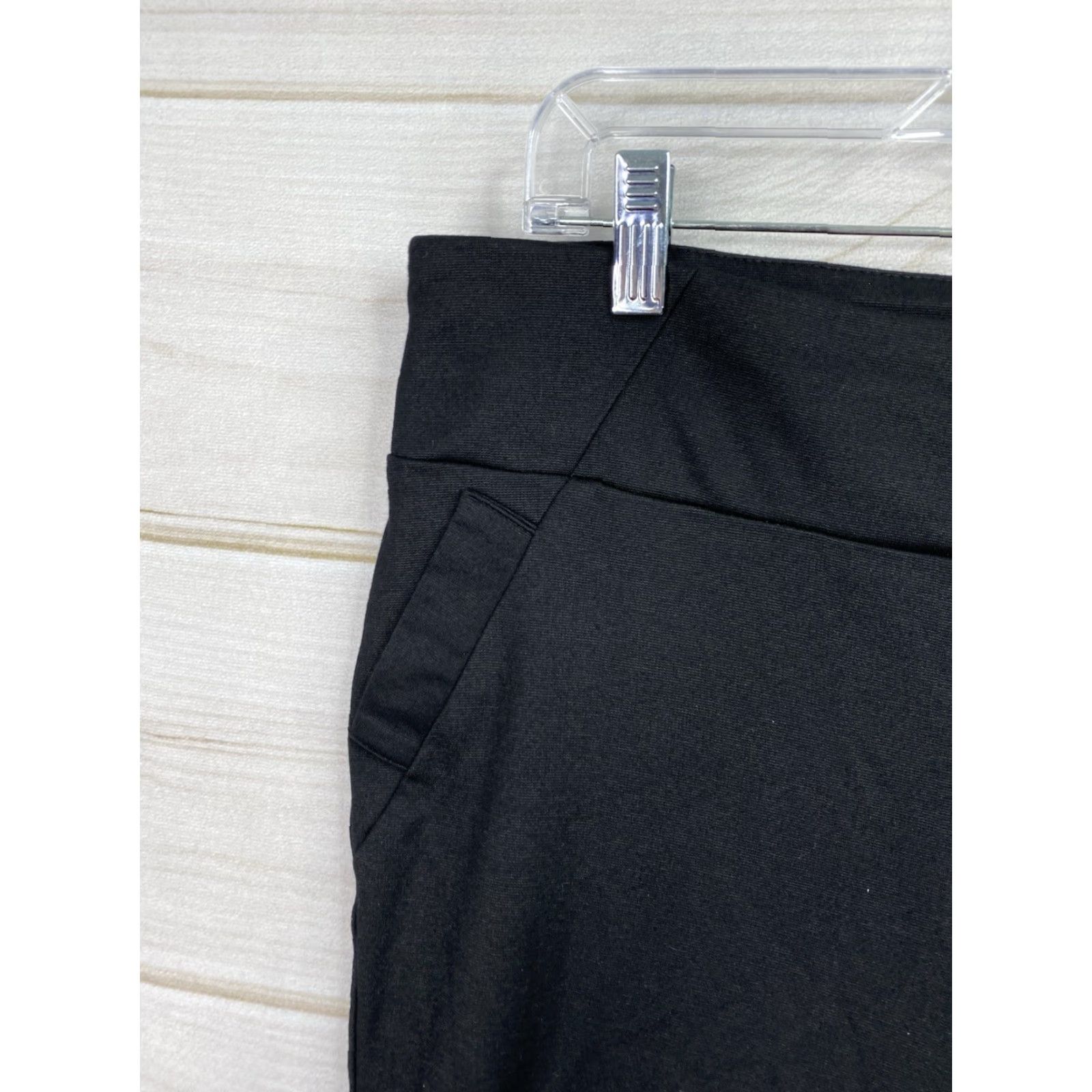 Vintage SOHO Leggings Womens PL Black High Rise Ankle Cropped Pull On Comfy Gym Size 36" / US 14 / IT 50 - 2 Thumbnail