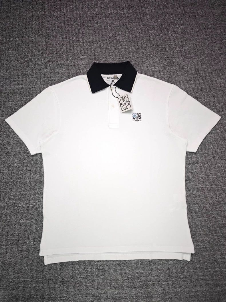 Loewe white short sleeve polo shirt for men - dmc Size US S / EU 44-46 / 1 - 1 Thumbnail