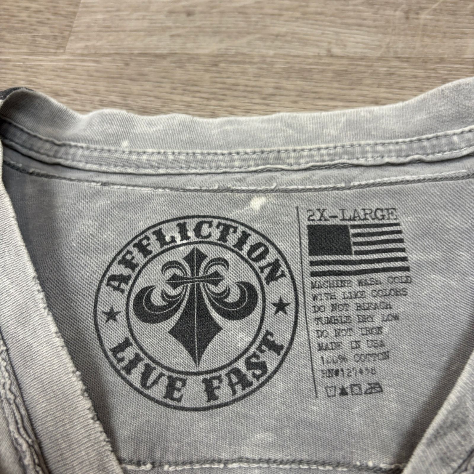 Affliction Affliction Terminus Live First Skull Distressed Shirt 2XL Size US XXL / EU 58 / 5 - 5 Thumbnail
