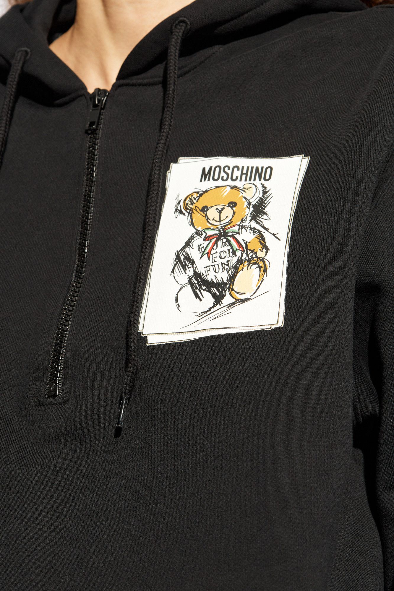 Moschino o1s22i1n0824 Teddy Bear Hoodie in Black Size S / US 4 / IT 40 - 5 Thumbnail