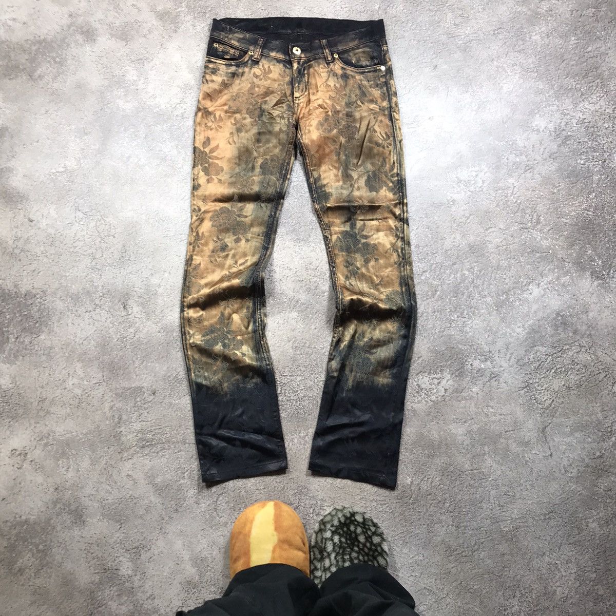 Vintage Vintage 90s Y2K Baggy Wide Leg Tie Dye Sweatpants Grunge 27 Size 27" / US 4 / IT 40 - 2 Thumbnail