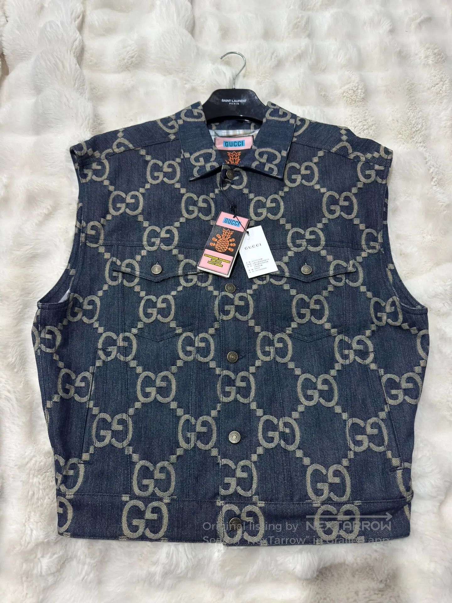 Gucci Guicci Printed Denim Jacket| Size US S / EU 44-46 / 1 - 1 Thumbnail