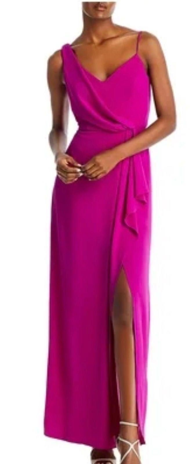 Aquascutum AQUA One Shoulder Ruffled Dress - Orchid, Size 4 Size S / US 4 / IT 40 - 1 Thumbnail