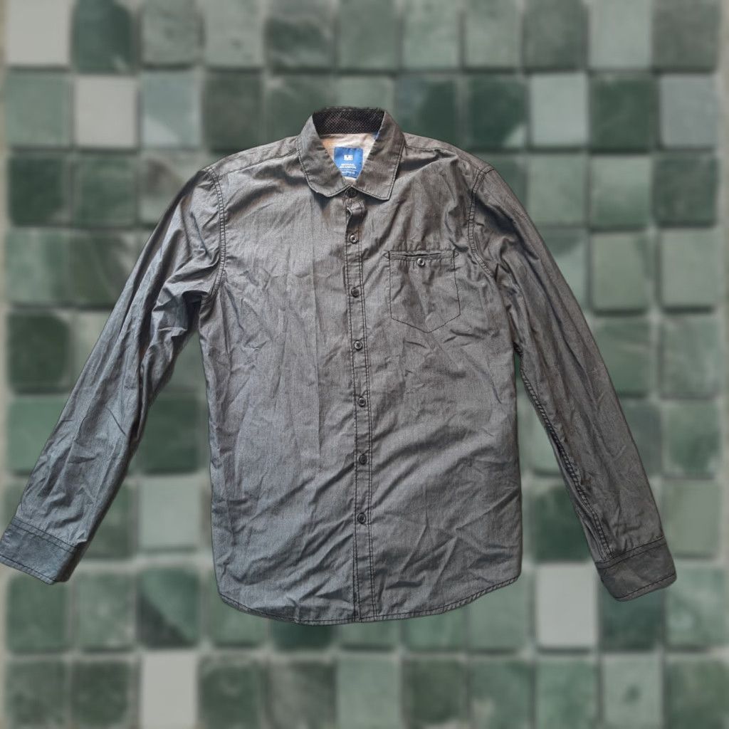 Vintage Michael Brandon Button-Up Shirt Adult Medium M Long Sleeve Gray Button Down Size US M / EU 48-50 / 2 - 1 Thumbnail