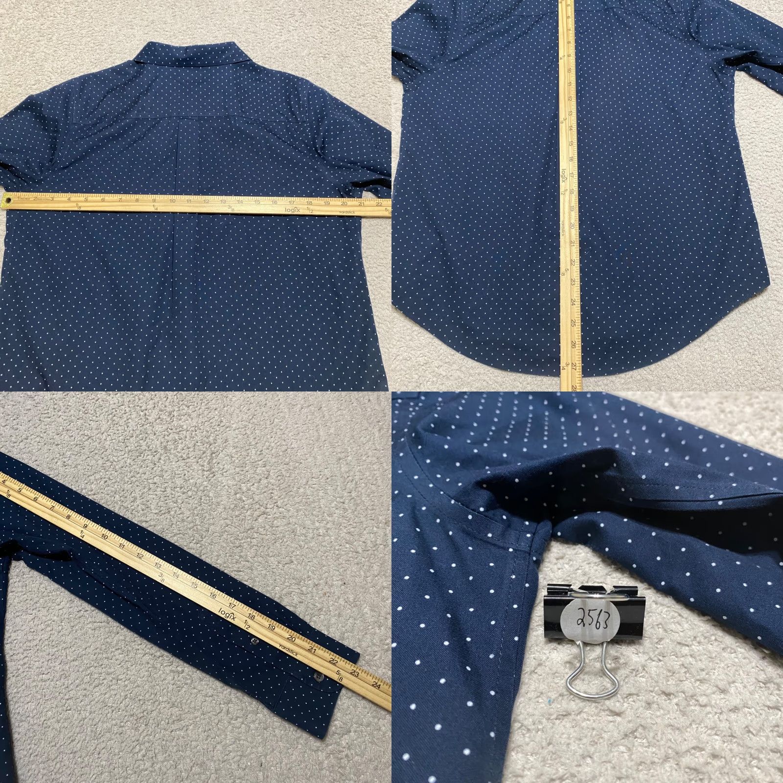 Vintage L.L. Bean Shirt Womens Medium Blue Geometric Button-Up 100% Cotton Long Sleeve Casual Button-Down Size M / US 6-8 / IT 42-44 - 8 Thumbnail