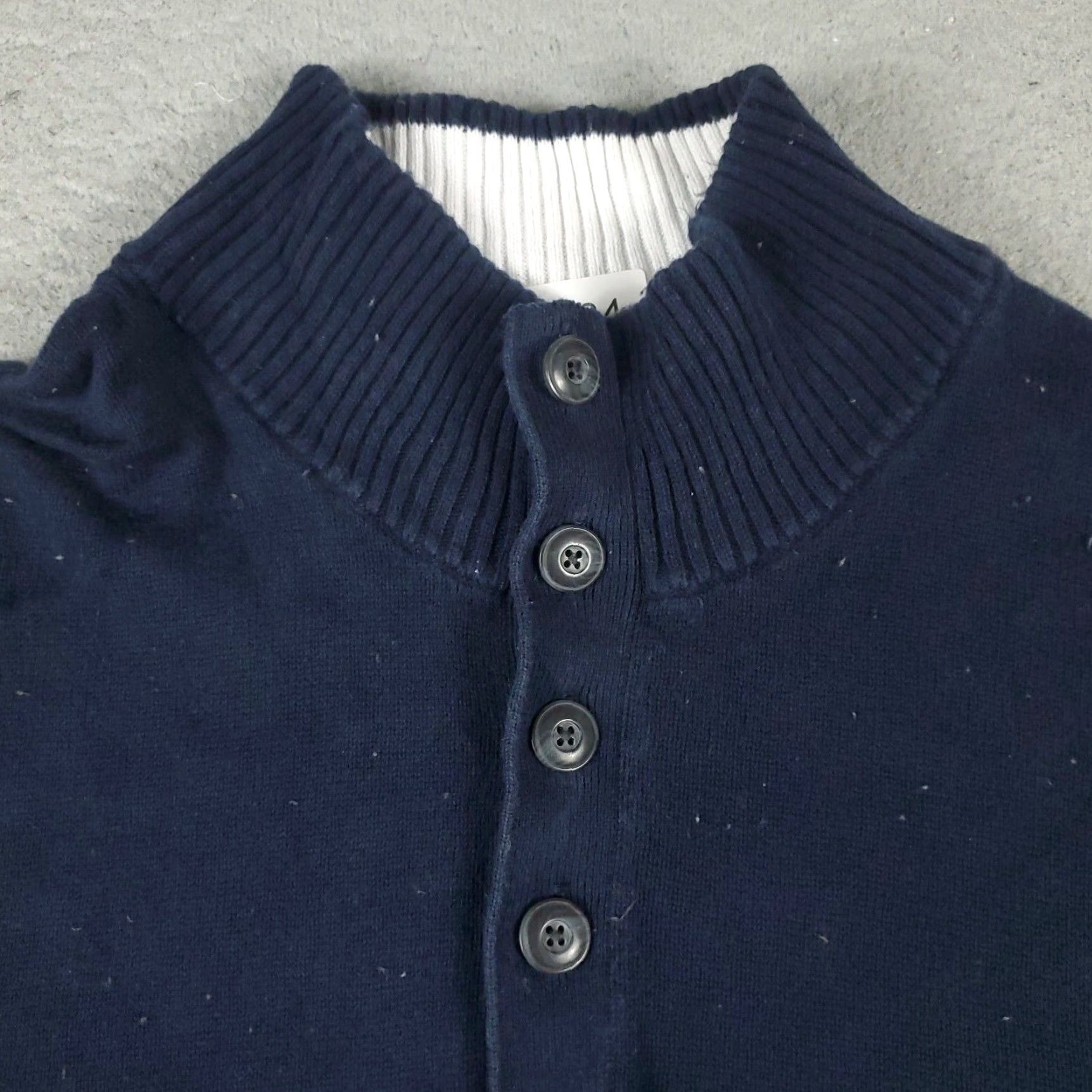 Nautica Nautica Mens Large Blue 1/4 Zip Up Pullover Sweater Casual Knit Top Long Sleeve Size US L / EU 52-54 / 3 - 2 Thumbnail