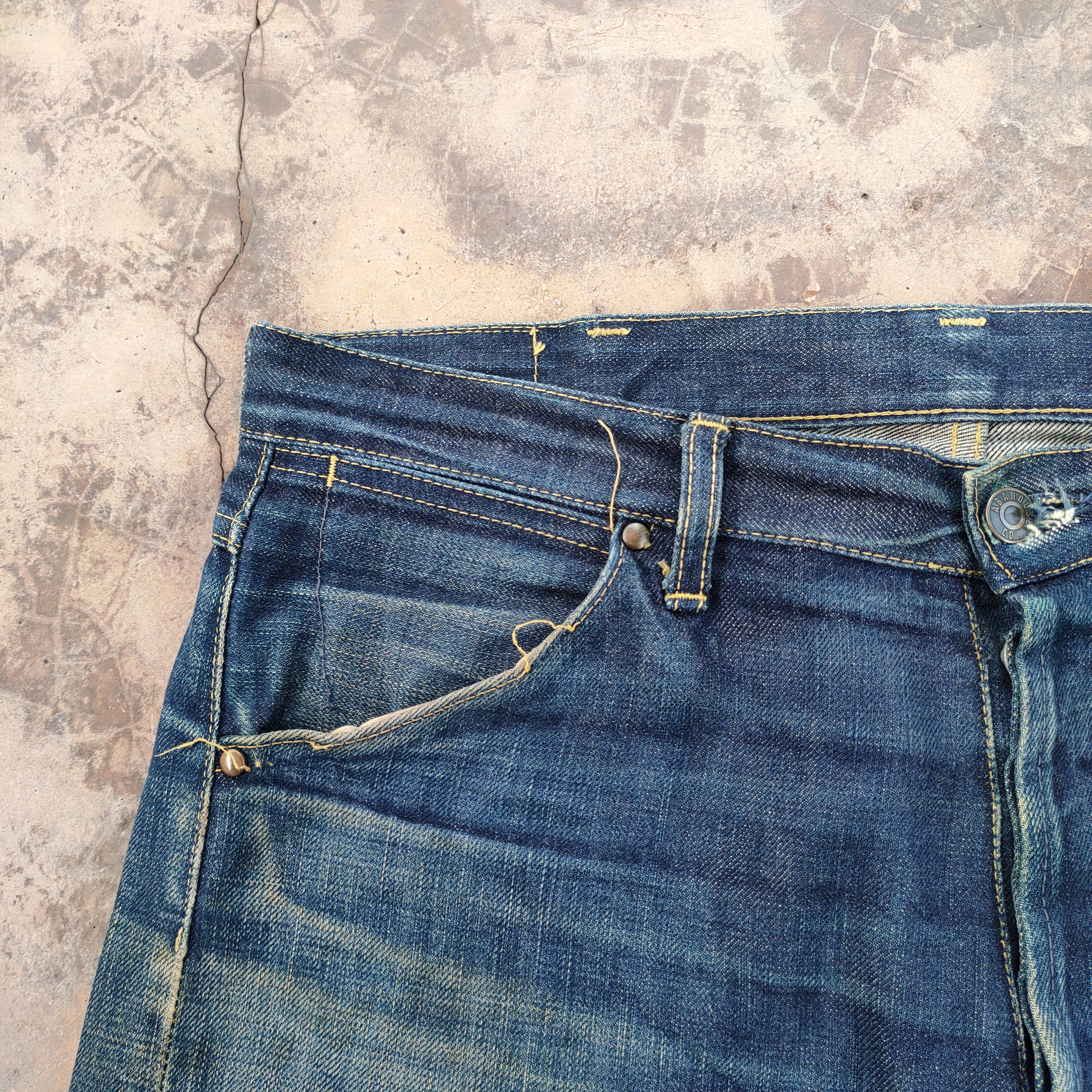 Rusty VTG JAPANESE SELVEDGE RUSTY RIPPED FADED JEANS DENIM PANTS Size US 36 / EU 52 - 5 Thumbnail